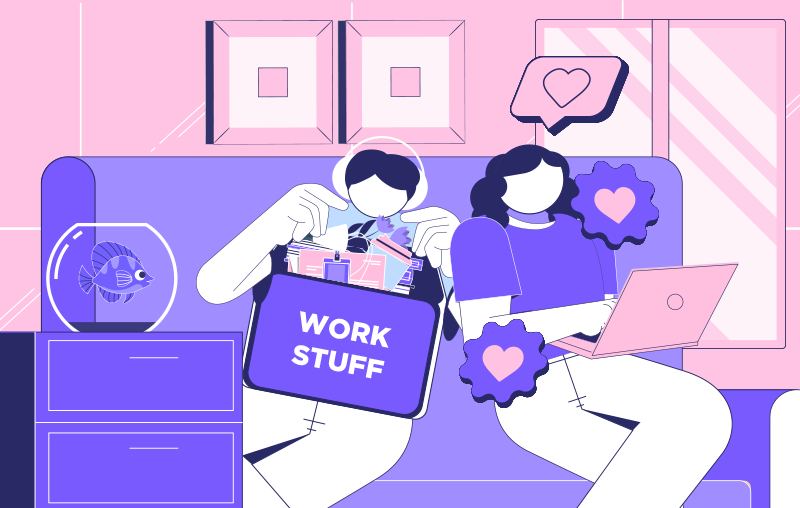 Couple at home coping with job loss