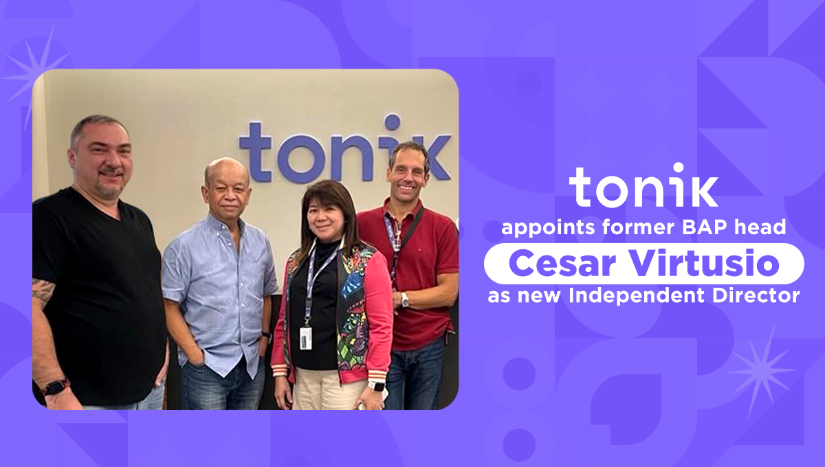 Tonik appoints former BAP head Cesar Virtusio as new Independent Director