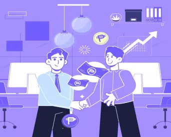 a loan applicant and a lender shaking hands representing a cash loan approval