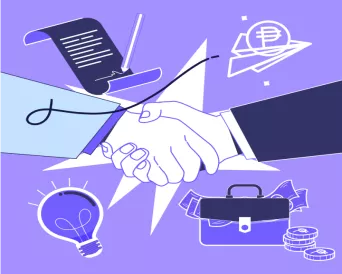 two people shaking hands to represent renegotiated cash loan terms